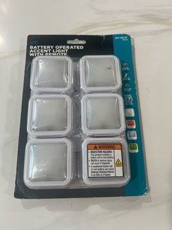 80 Lumens Integrated LED Puck Lights with Remote Control (6-Pack) (Nee)