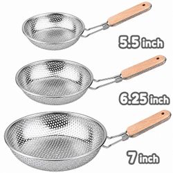 [NEW] 3-Piece Frying and Noodle Strainer Set