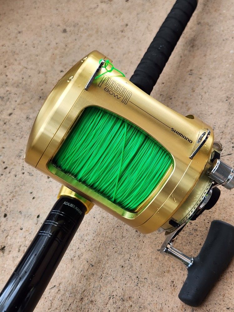 Shimano Tiagra 80w Fishing Reel/Bent Butt Rod