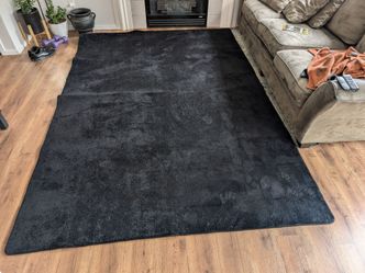 Black area rug