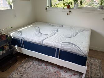 Full IKEA Bed Frame + Novaform Costco Mattress (less than one year old)