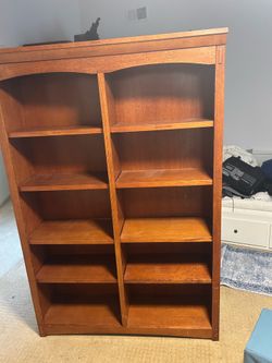 Large wood bookshelf