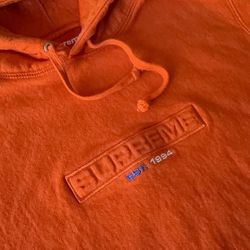 Supreme Hooded Sweatshirt Dark Orange Sz Large Hoodie Authentic NWT