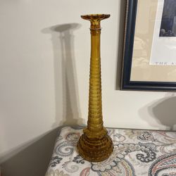 MCM Amber Italian Glass Tower Chianti Decanter