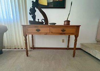 Solid Wood Console Table / Entryway Table with Drawers – Vintage Style