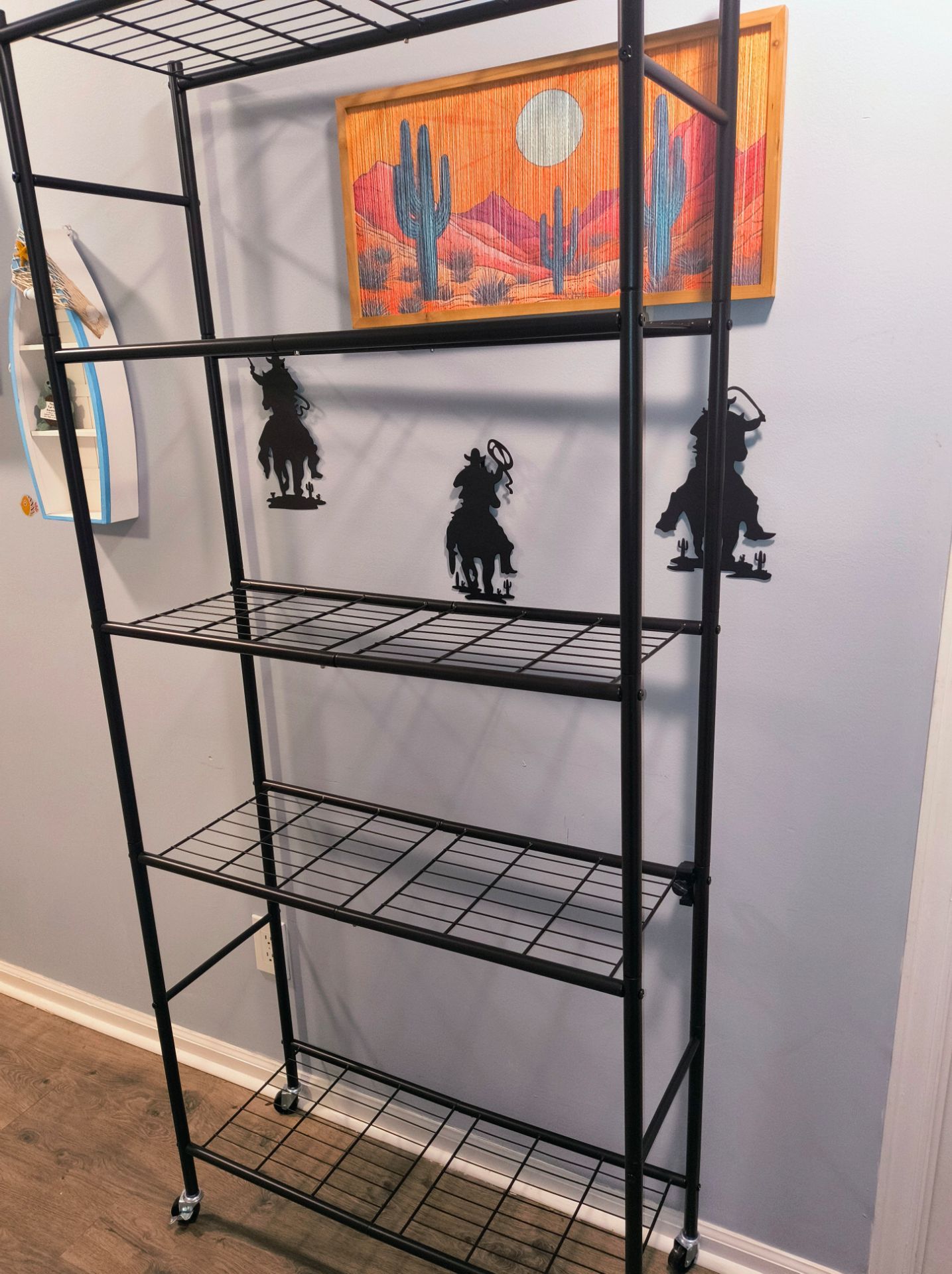 Metal Shelf 5 Tier Black