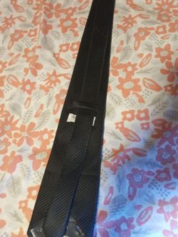 GIORGIO ARMANI,  TONAL BLACK STRIPE SILK TIE. Made in Italy