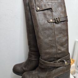 Boots Women Leather Brown 17" (08)