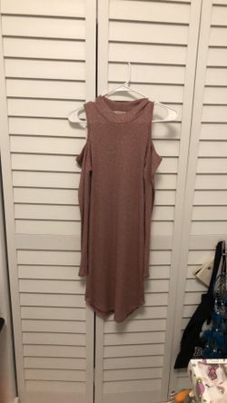 Shiny dress rose pink size large