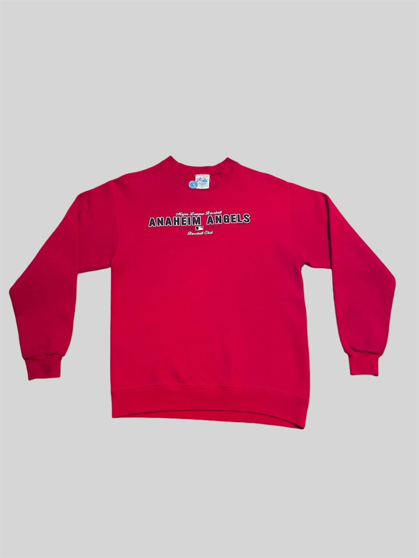 Anaheim Angels vintage 2000’s MLB baseball crewneck red sweatshirt Size Small