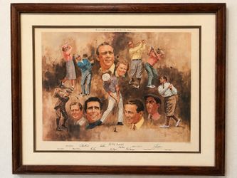 Limited Edition “The Golf Immortals” by Dom Lupo Framed Print #1174/3000
