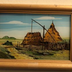 TWO UKRAINIAN VILLAGE DRAWING ARTWORK!!!