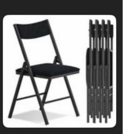 Black  Folding Chairs Set of 6