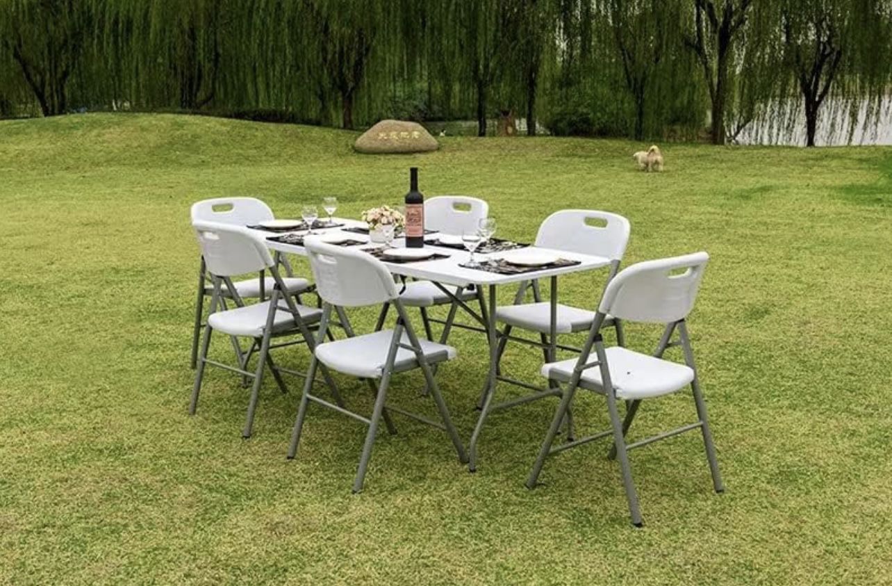 Big Portable Table For Outdoors Or Indoor Easy To Move Light Weight Very Sturdy