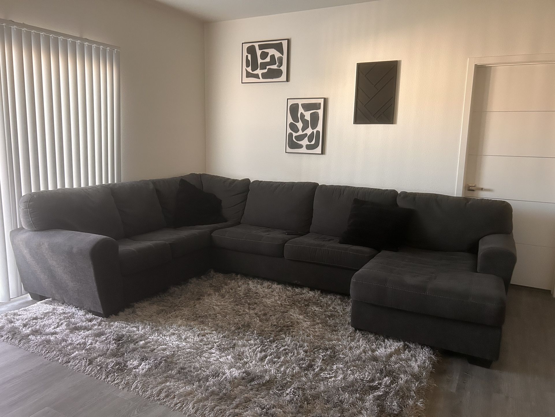 Dark Grey Sectional Couch