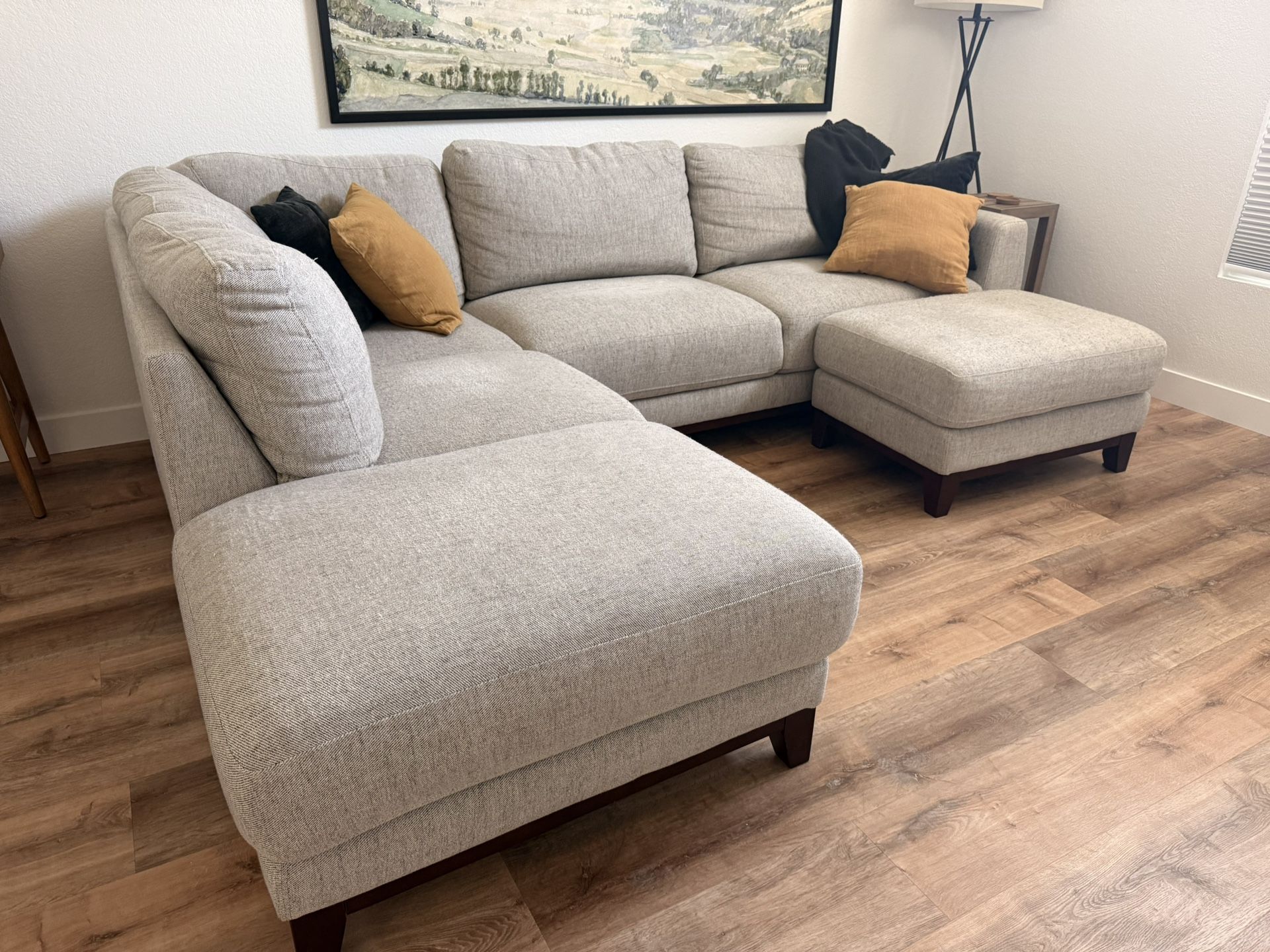 3 Piece Sectional With Left Arm Facing Chaise [READ DESCRIPTION]