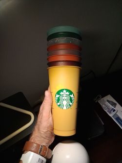 9 UNIQUE DIFFERENT STARBUCKS REUSABLE GLASSES. ALL BRAND NEW.