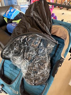 City mini double stroller with rain cover