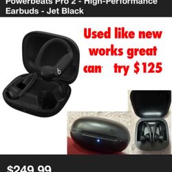 Like new  Powerbeats Pro True Wireless Bluetooth Earphones beats case wire only $125 cash only East Palmdale can test 
