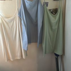 5 Sets Of Plus Size Light Color Tank Tops 