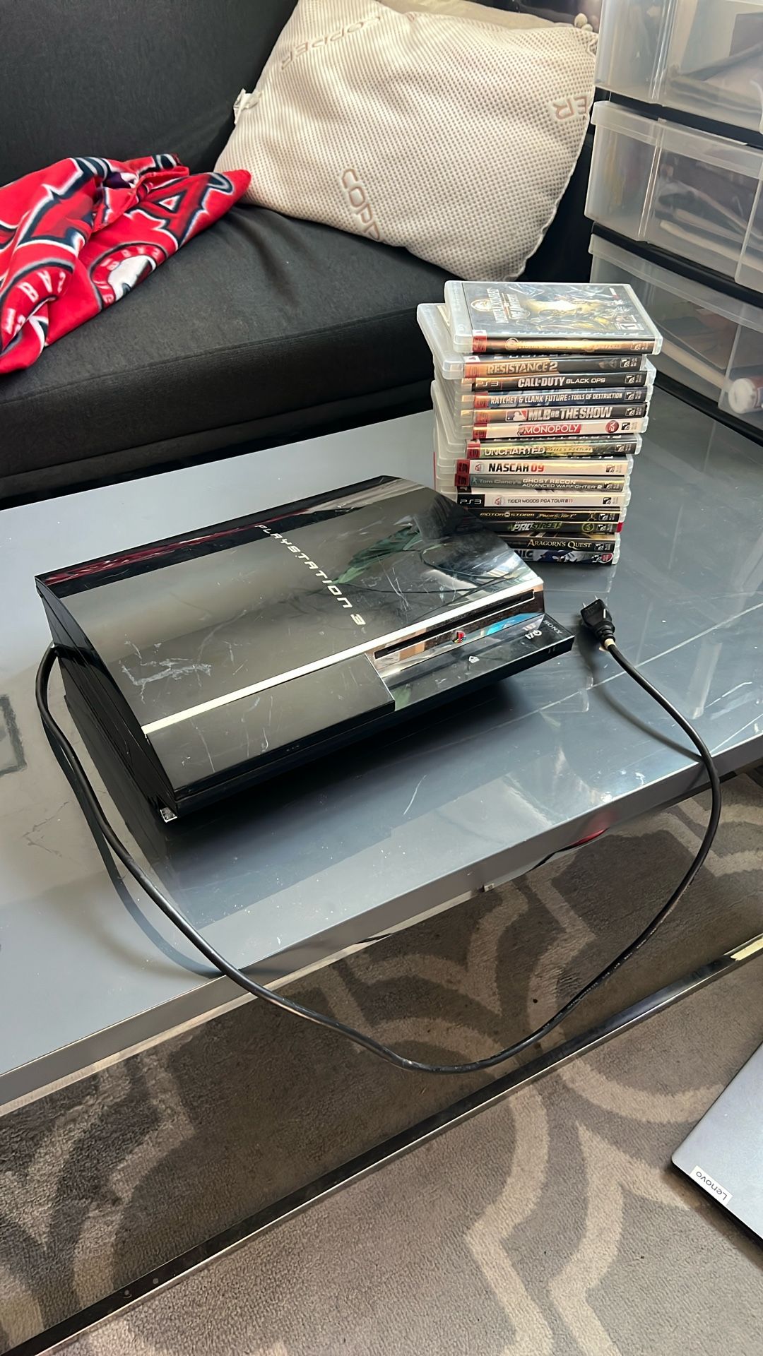 PS3 With Power Cord And Games