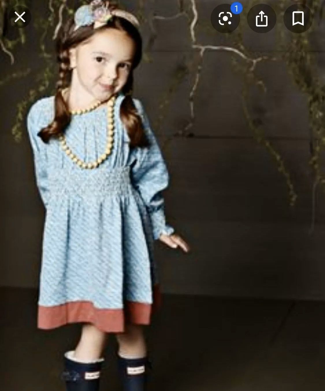 Matilda Jane Girls Sz 4T You & Me Long Sleeve Dress Smocked Floral Print boutique designer