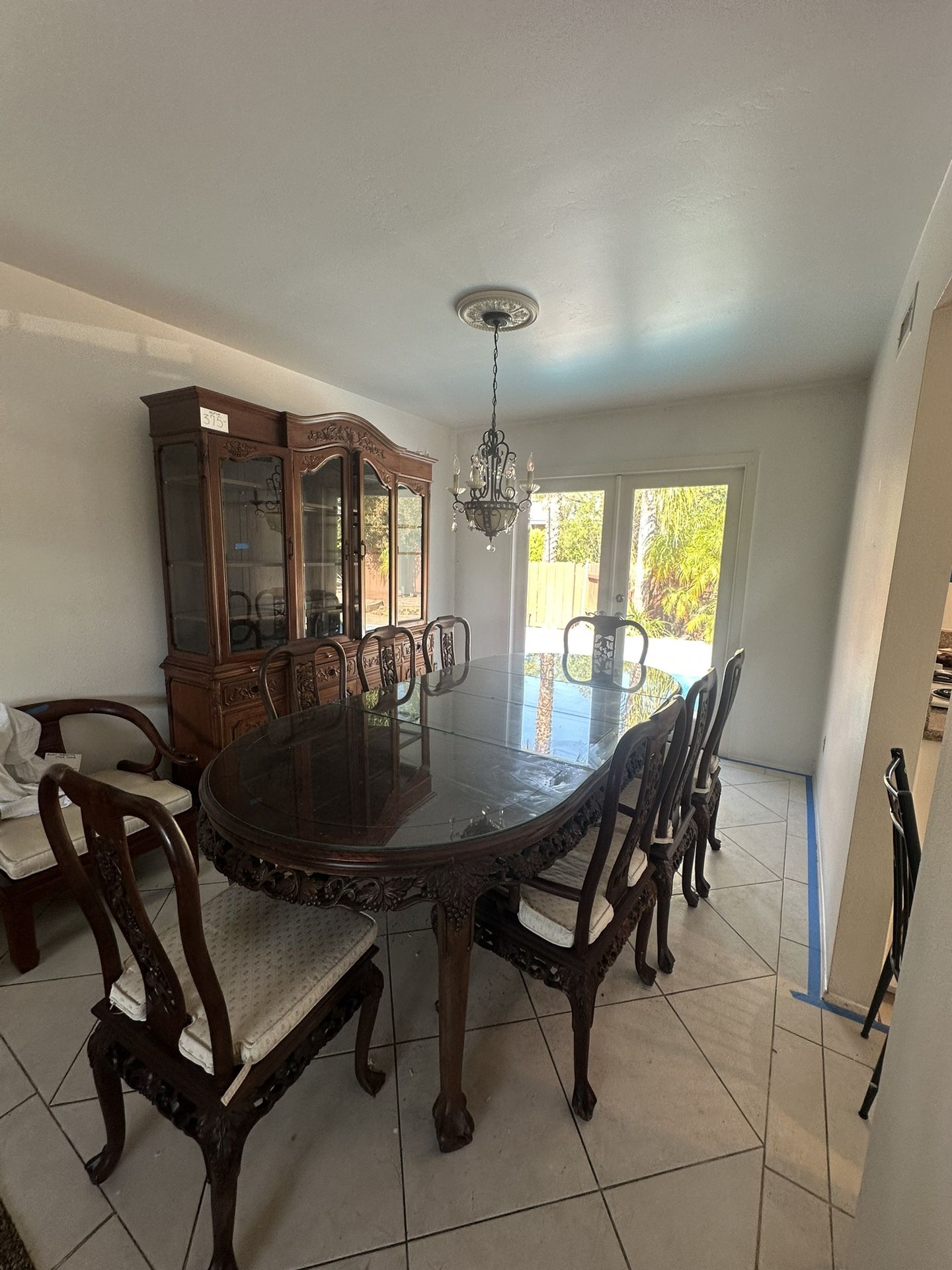 Mahogany Wood Dining Table, And Chairs
