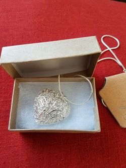 925 Sterling silver Hart pendant with necklace it's 18 " long