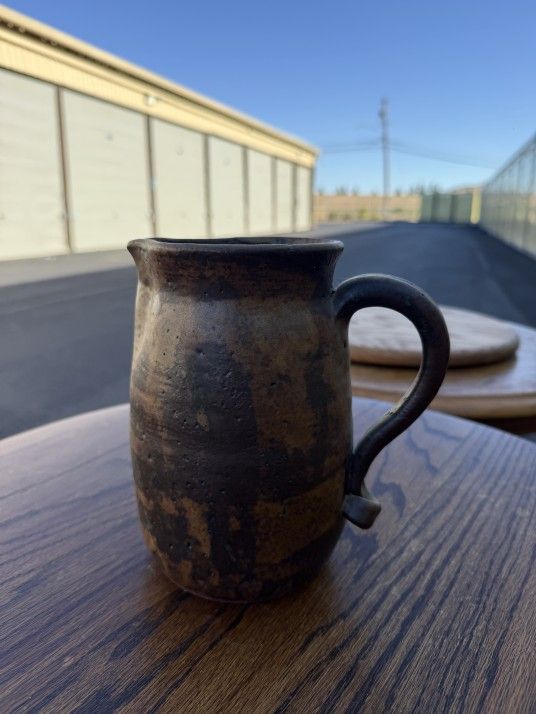 Rustic Handmade Pottery Pitcher – 7” Tall