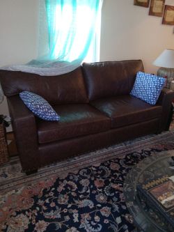 Lather sofa.
