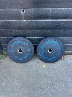 Everyday Essentials 45 lb Bumper Plates Pair