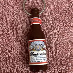Budweiser Beer Bottle Opener Keychain .