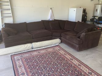 Sectional sofa and carpets