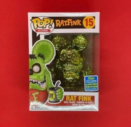 Funko Pop #15 Rat Fink Green Chrome, 2019 Summer Convention Exclusive