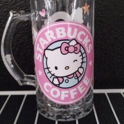Hello Kitty Starbucks Glass 