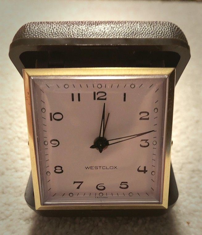Vintage Westclox Foldable Travel Alarm Clock