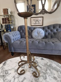 Tall Metal Candle Holder