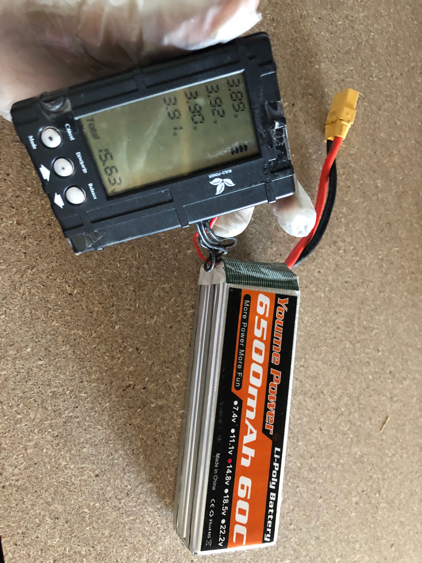 4S 14.8v 6500mah 60C rc lipo battery with XT90 connector