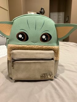 New - Loungefly Star Wars Baby Yoda Backpack - Green and Tan