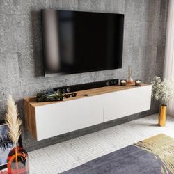 Poling 63" Wide Floating TV Stand and Media Console for TVs up to 70"