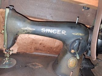 Singer Sewing Maching/desk And Chair