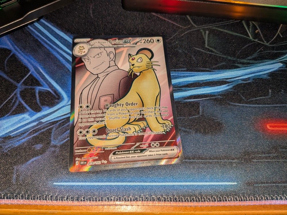 Team Rockets Persian ex 219/182 Destined Rivals Pokemon