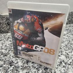MotoGP 08 video game for the PlayStation 3 console.