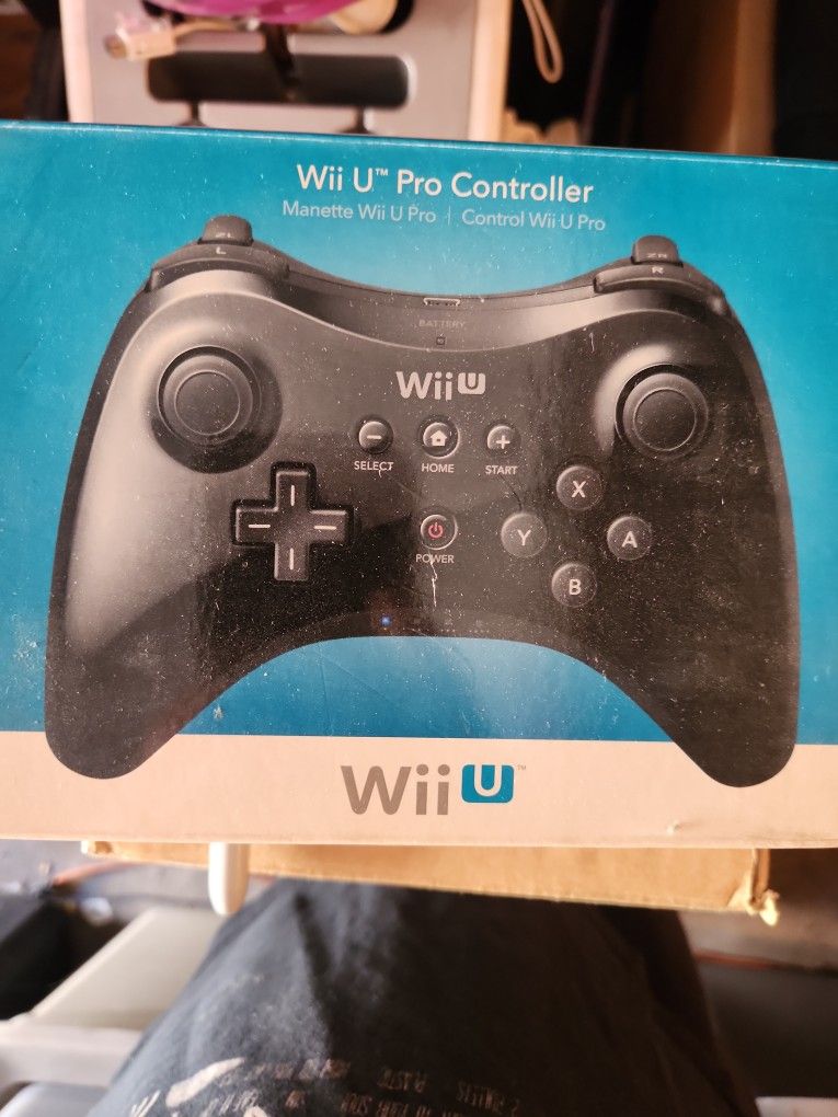 Nintendo Wii U Pro Controller OEM  Black Brand New, Sealed Rare 