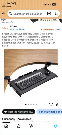 Keyboard tray under the desk