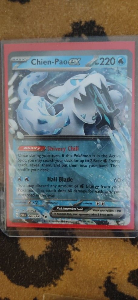 Pokémon TCG Chien-Pao ex 061/193 Double Rare Holo Paldea Evolved NM/Mint