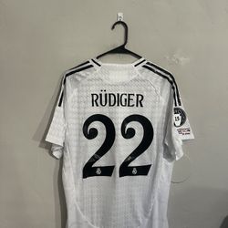 Real Madrid 2024-25 Home Rudiger Jersey Medium 
