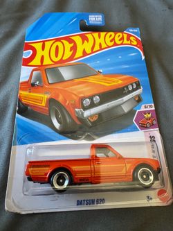 Hot Wheels Datsun 620 Compact Kings  Orange Pickup Truck