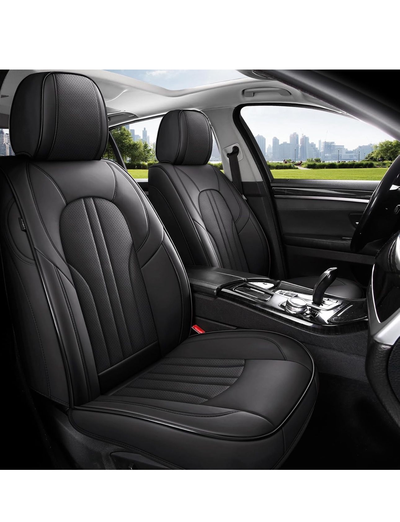 Car Seat Cover Full Set, Leather Car Seat Cover, Waterproof Seat Covers, Car Seat Cushion, Nappa Leather Seat Covers Car Seat Protector Universal Fit
