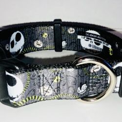 Buckle-Down Martingale Dog Collar - NBC Jack Expressions/Halloween Elements Gray
